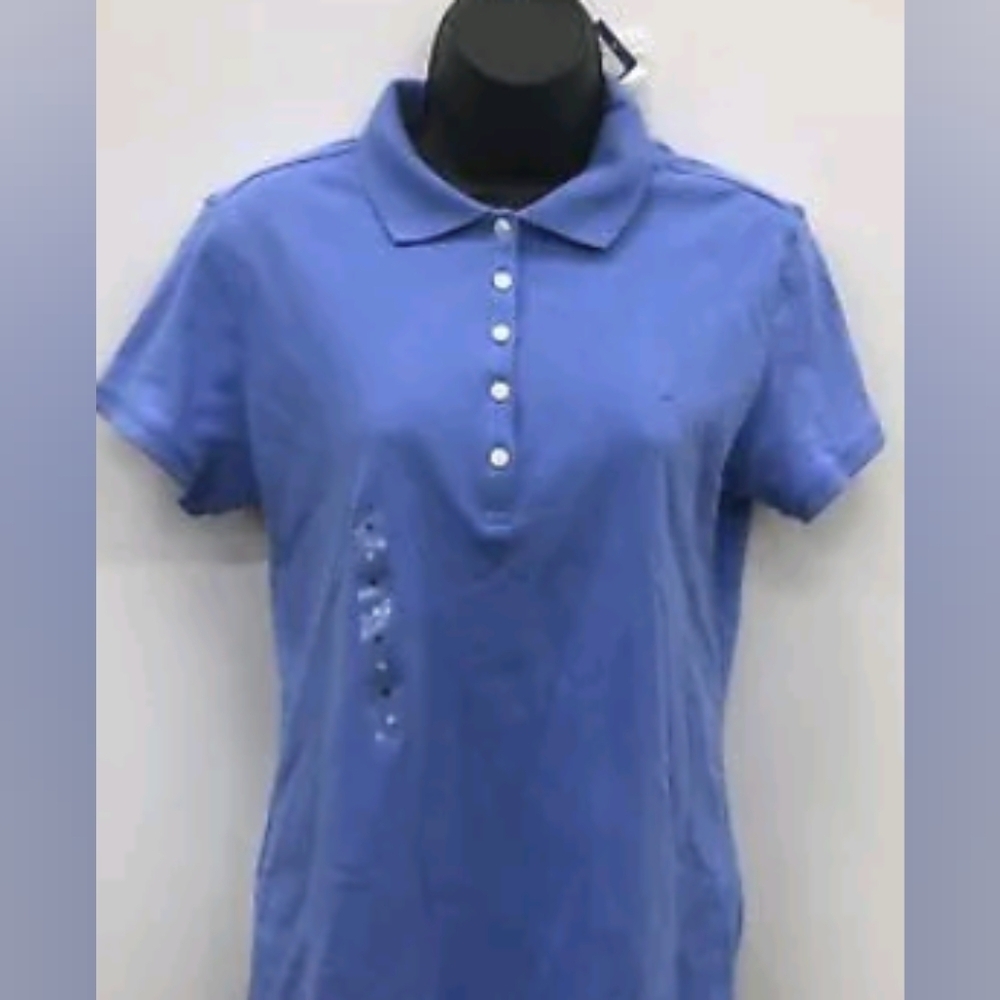 Izod Women's Light Blue Polo Shirt Size M NWT MSRP $45